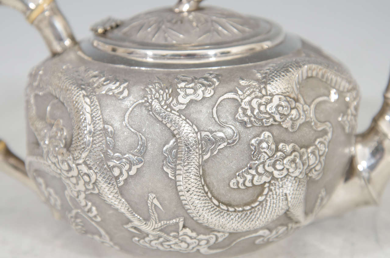 Antique Chinese Export Silver Tea Set by Wang Hing at 1stDibs chinese