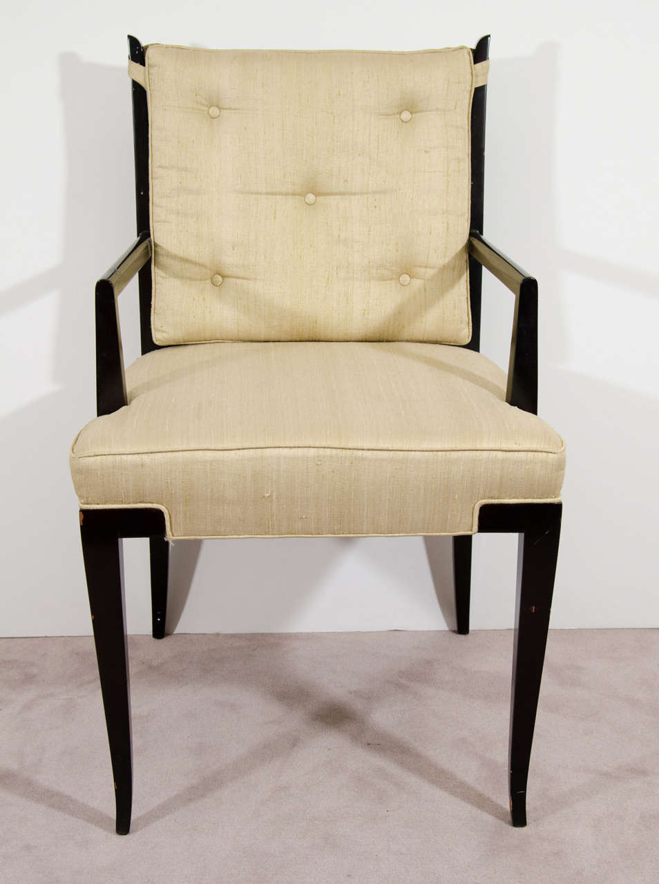 Midcentury Pair of Double X Dining Chairs by Tommi Parzinger at 1stDibs