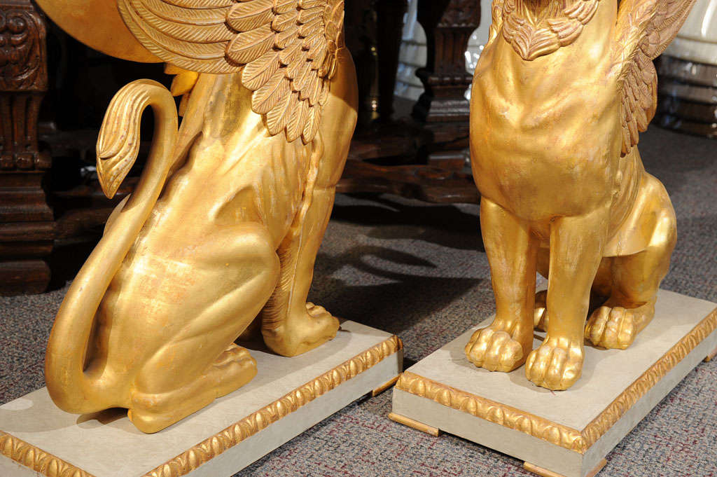 Pair of Swedish Griffin Floor Lamps 3