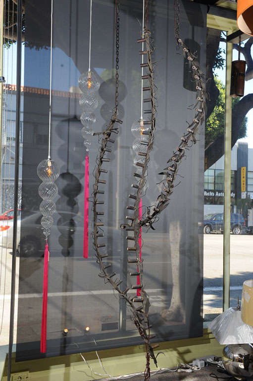Metal Leaf Light Sculpture