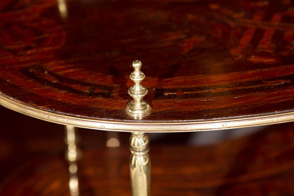 19th Century Pair of Kidney Shaped End Tables