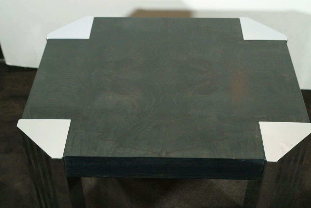 Mid-Century Modern Bookmatched Ebonized Walnut Occasional Table by Rowe In Excellent Condition In New York, NY