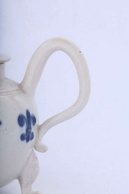 English Saltglazed Stoneware Teapot For Sale 2