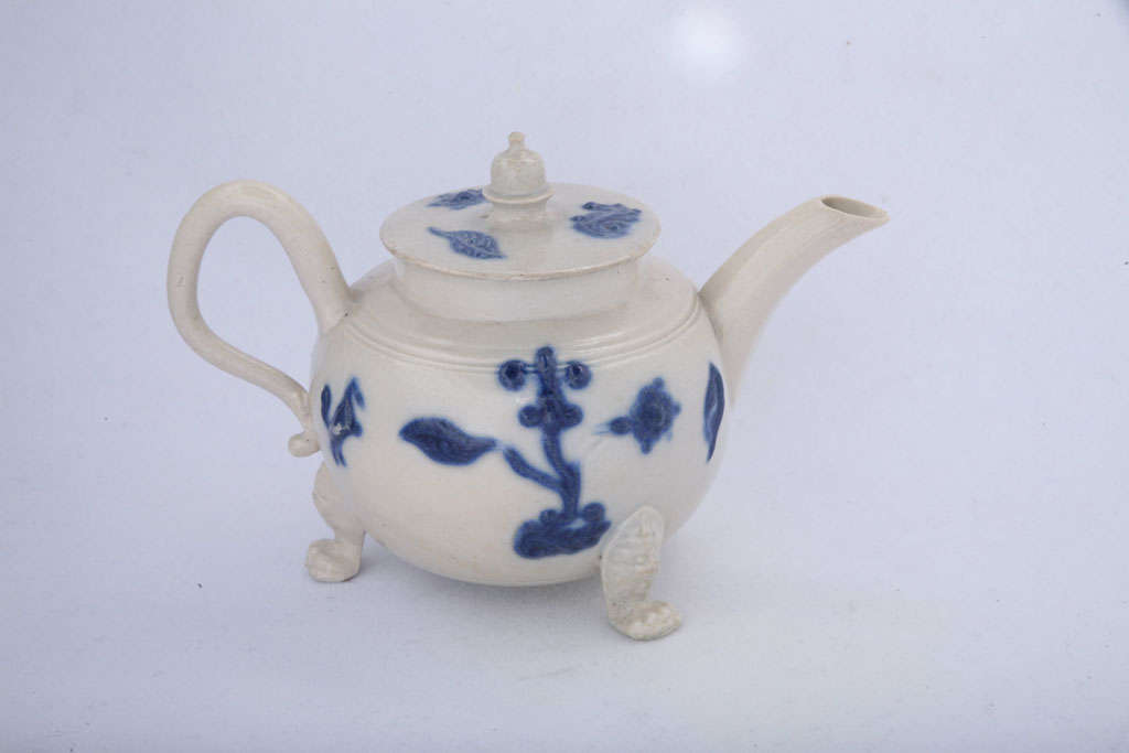 English Saltglazed Stoneware Teapot For Sale 4