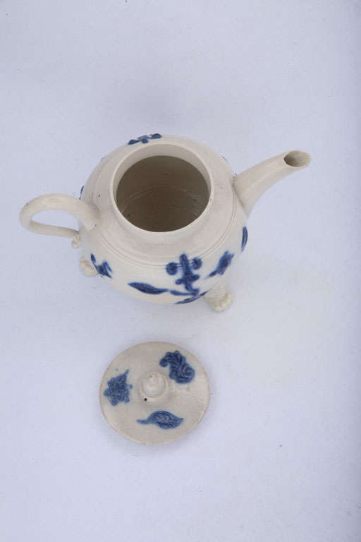 English Saltglazed Stoneware Teapot For Sale 5