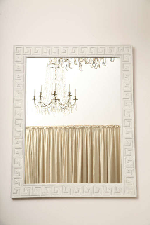 Rectangular Wall Mirror With Greek Key Border