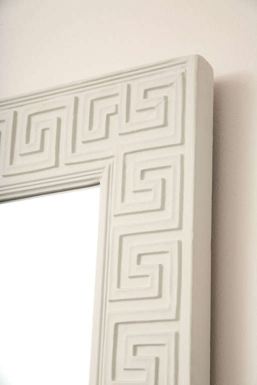 Rectangular Wall Mirror With Greek Key Border