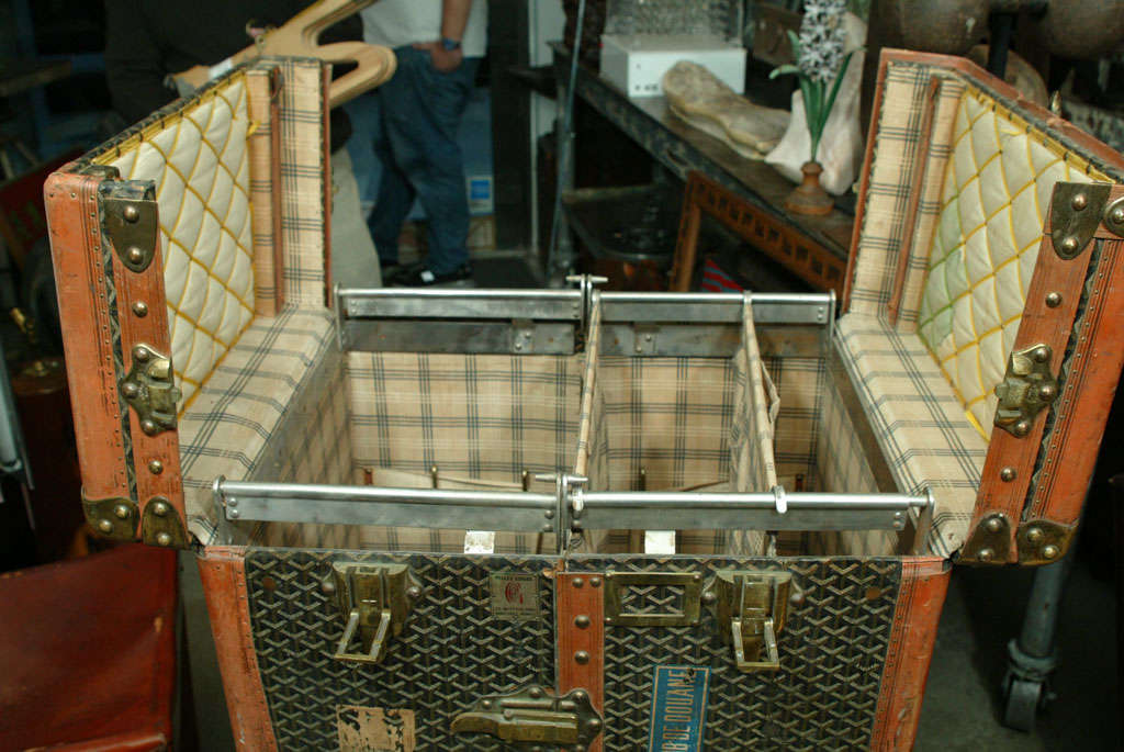 Goyard Wardrobe Steamer Trunk In Good Condition In New York, NY