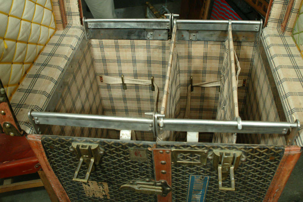 Mid-20th Century Goyard Wardrobe Steamer Trunk