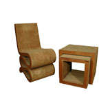 Frank Gehry Corrugated Cardboard Chair and Nesting Tables