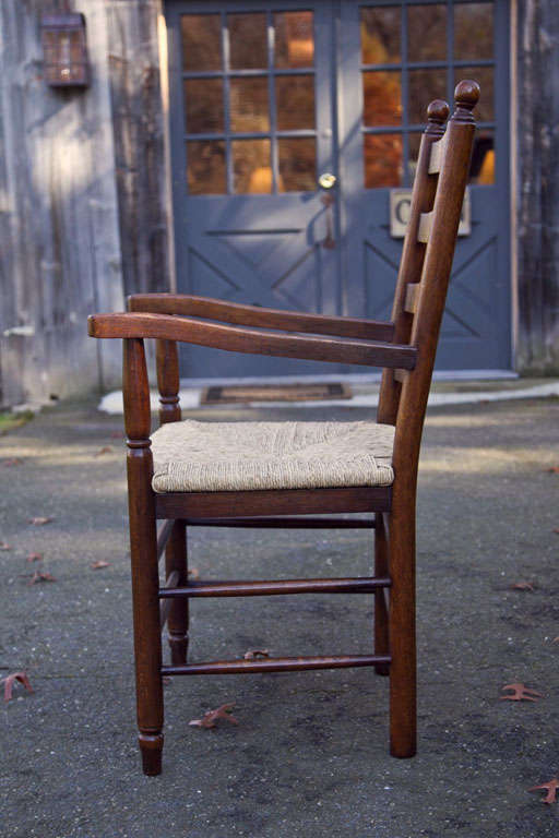Georgian Custom Set of Eight English Bobble Top Ladder Back Chairs