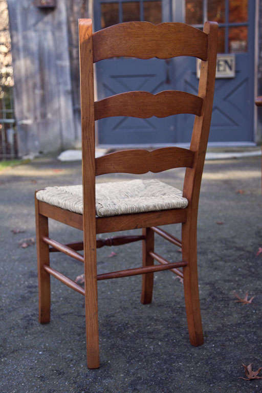 Contemporary Custom Set of Eight French Style Ladder Back Chairs For Sale