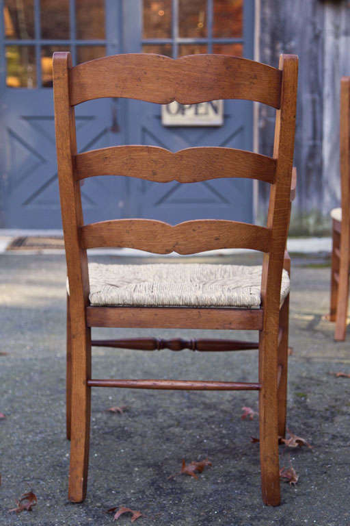 Custom Set of Eight French Style Ladder Back Chairs For Sale 2