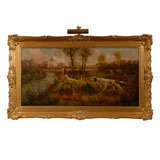 French Hunt Scene by Eugene Petit