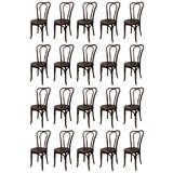 Antique Set of 20 Bentwood Chairs by Fischel