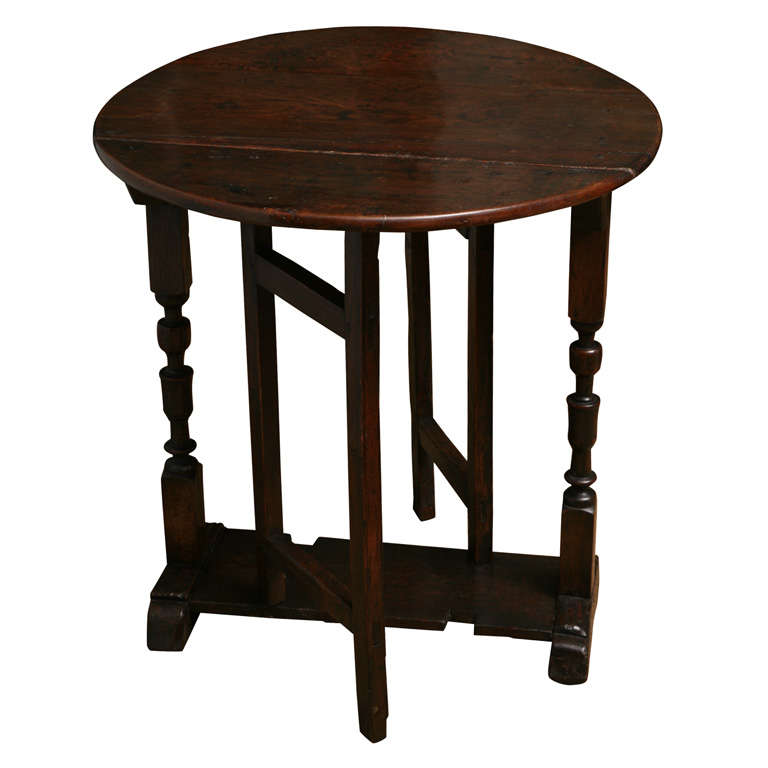 Rare and Dimutive 17th Century Oak Gateleg Table