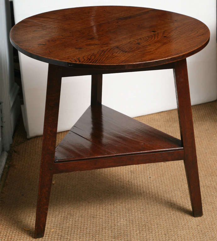 Superbly Patinated 18th Century Oak Cricket Table