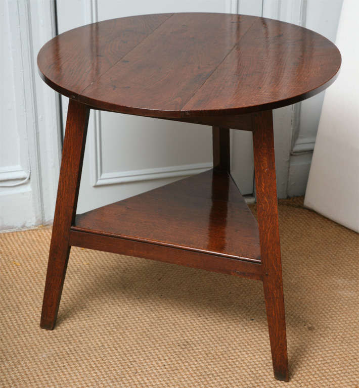 Superbly Patinated 18th Century Oak Cricket Table 1