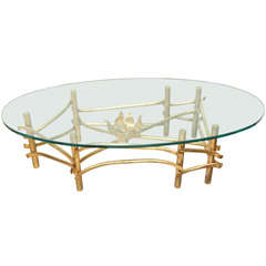 Gilt Wrought Iron Coffee Table