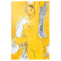 Nude Painting by Wayne Ensrud, circa 1986