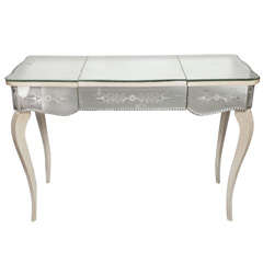 French Bevelled Mirrored Two Draw Vanity