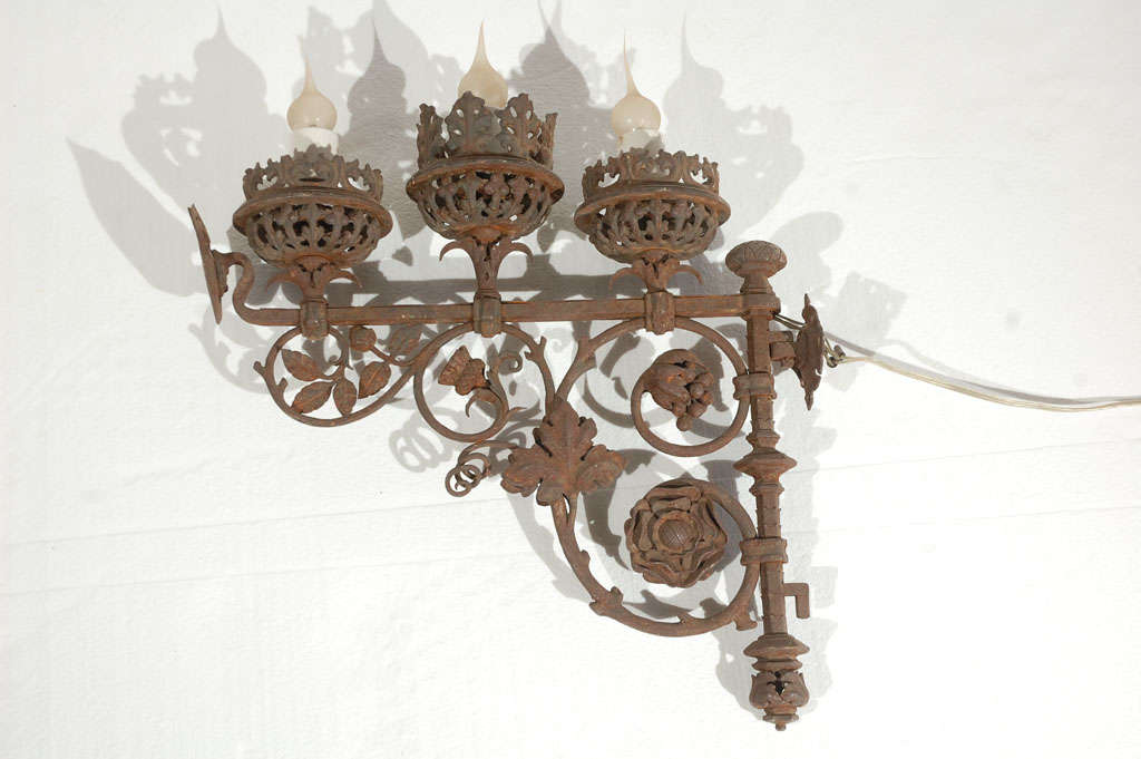Single Antique Wrought Italian Sconce