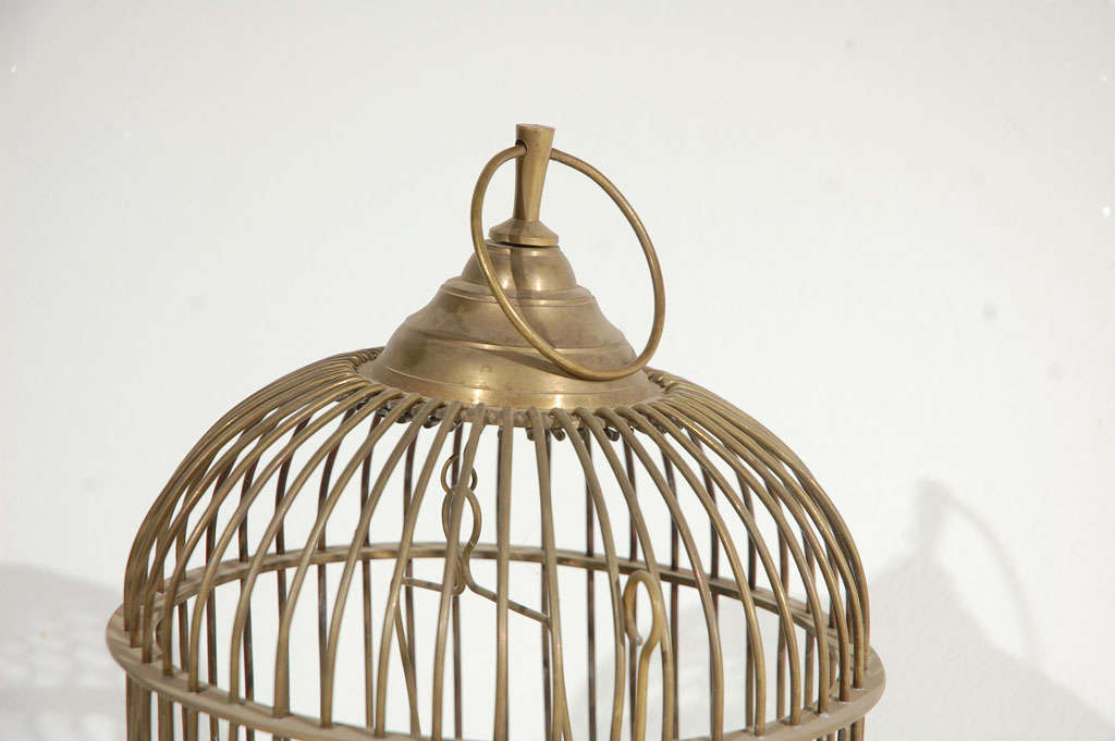 Vintage Brass Bird Cage 1