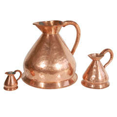Antique English Copper Ewers