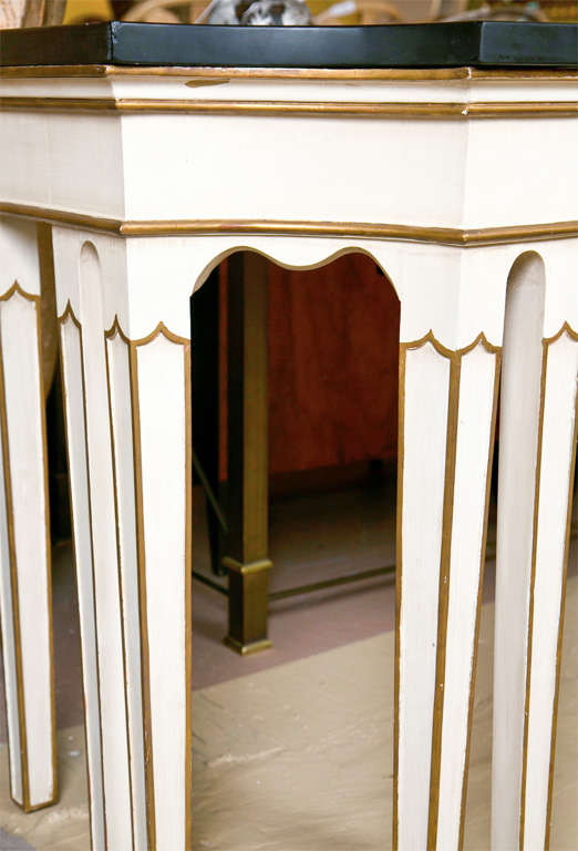 Fine Pair of Concave Side Stone Top Console Tables