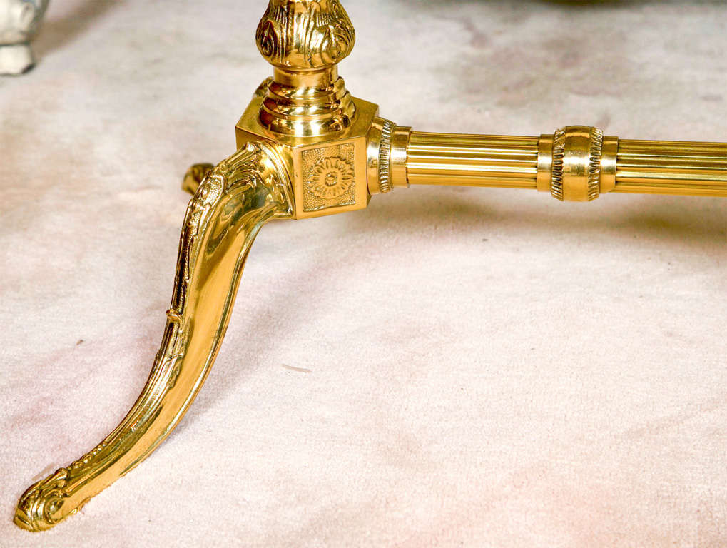 Pair of Onyx Top Gilt-Brass End Tables