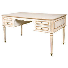 French Louis XVI Style Painted Desk Writing Table