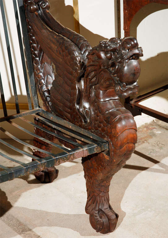 20th Century Chinese Carved Dragon Armchair For Sale