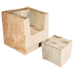 Silla de diario y otomana Niels Hvass