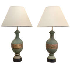 Large Pair of Neo Classical Lamps by Marbro