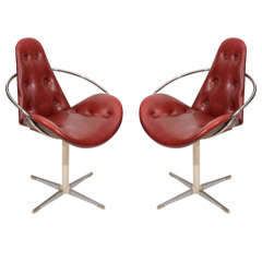 Pair of Italian Leather Chairs