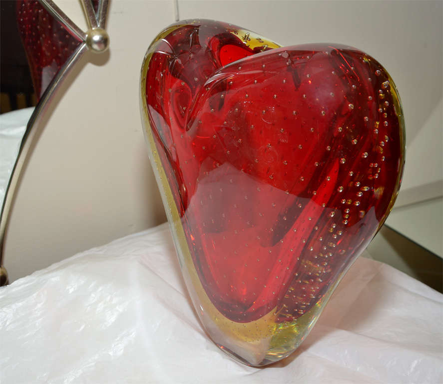 1960-1970 Signed Murano Glass Vase Edited by Salviati For Sale 1