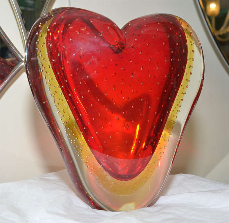1960-1970 Signed Murano Glass Vase Edited by Salviati For Sale 3