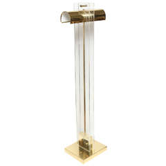 Floor Lamp, Brass and Lucite 3