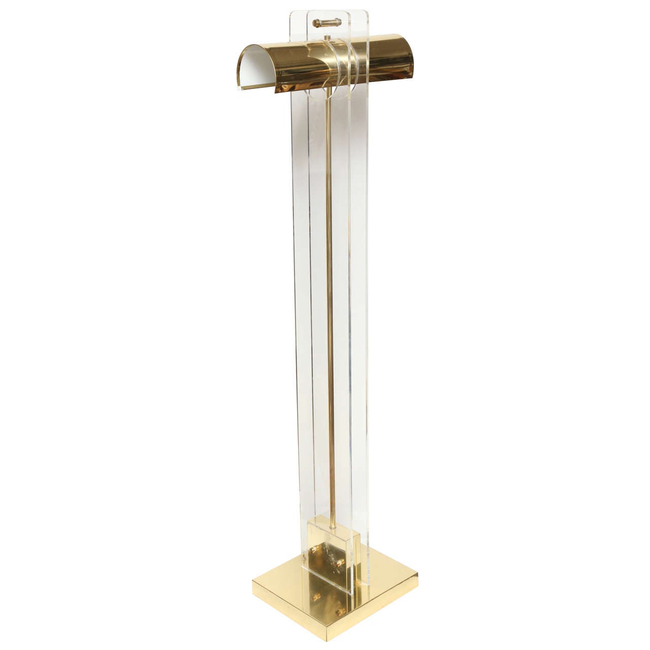 Floor Lamp, Brass and Lucite, circa 1960 For Sale at 1stdibs