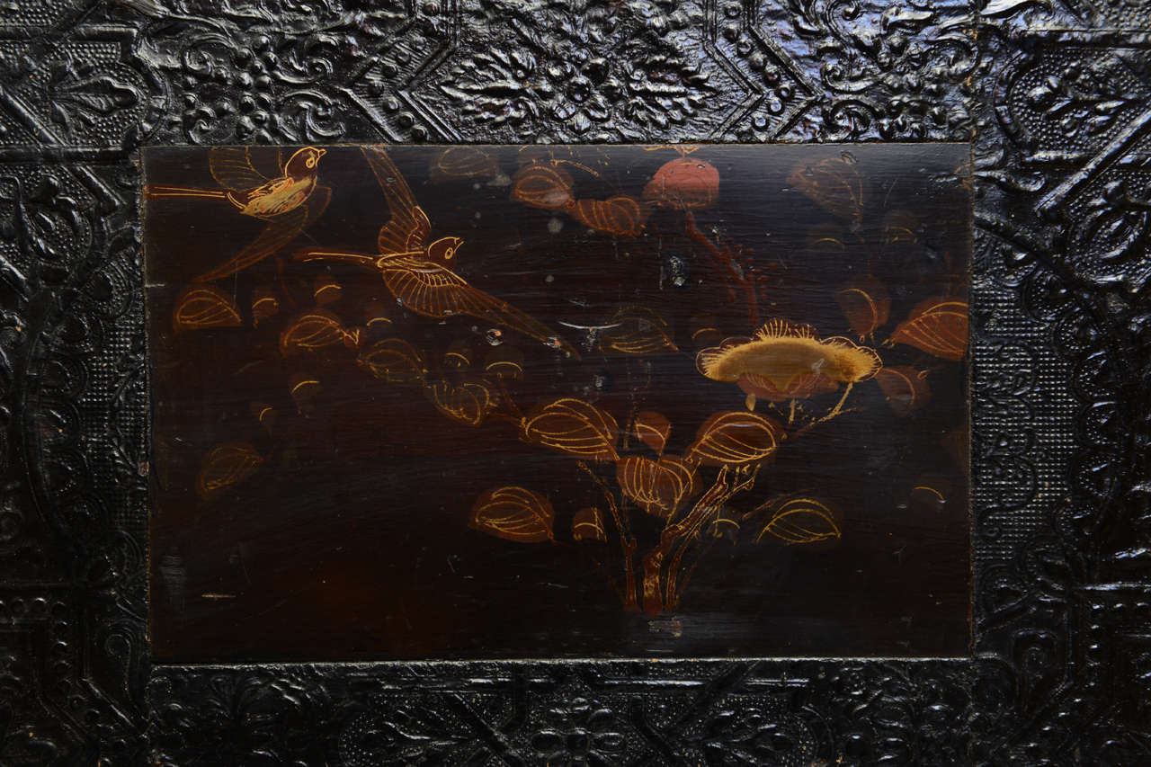 19th c.English Bamboo Desk with Lacquer Drop-Front Desk 5