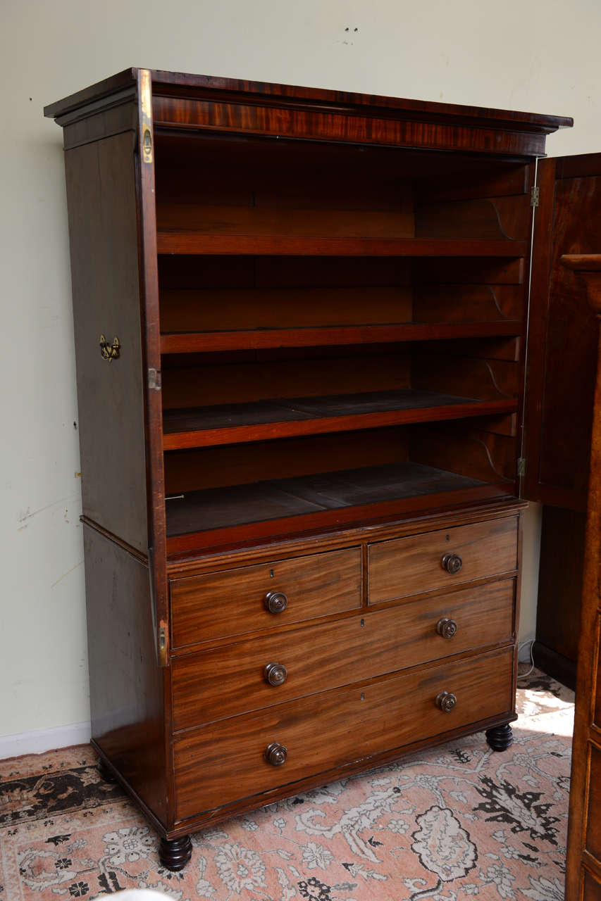 antique linen press cabinet
