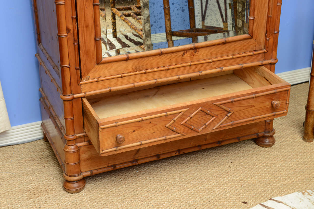French Faux Bamboo Armoire at 1stDibs bamboo armoire wardrobe, bamboo