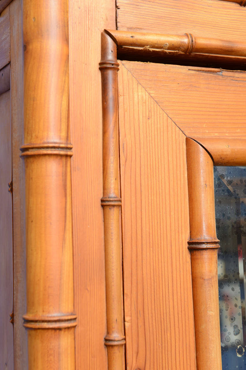 French Faux Bamboo Armoire at 1stdibs