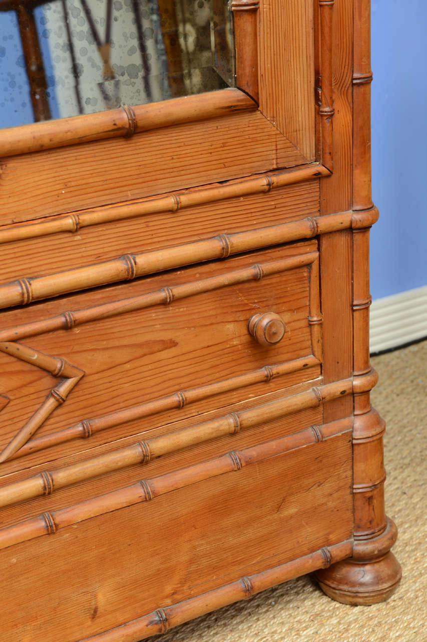 French Faux Bamboo Armoire at 1stdibs