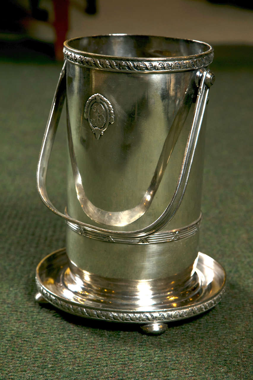 A restaurant ware silver plate champagne bucket from the Biltmore Hotel.