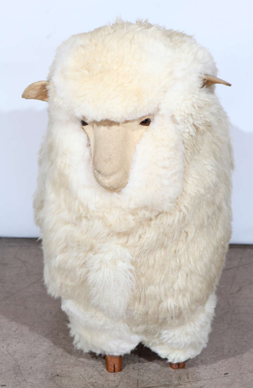 Mid-Century Modern Large Sheep Sculpture in the Style of Lalanne