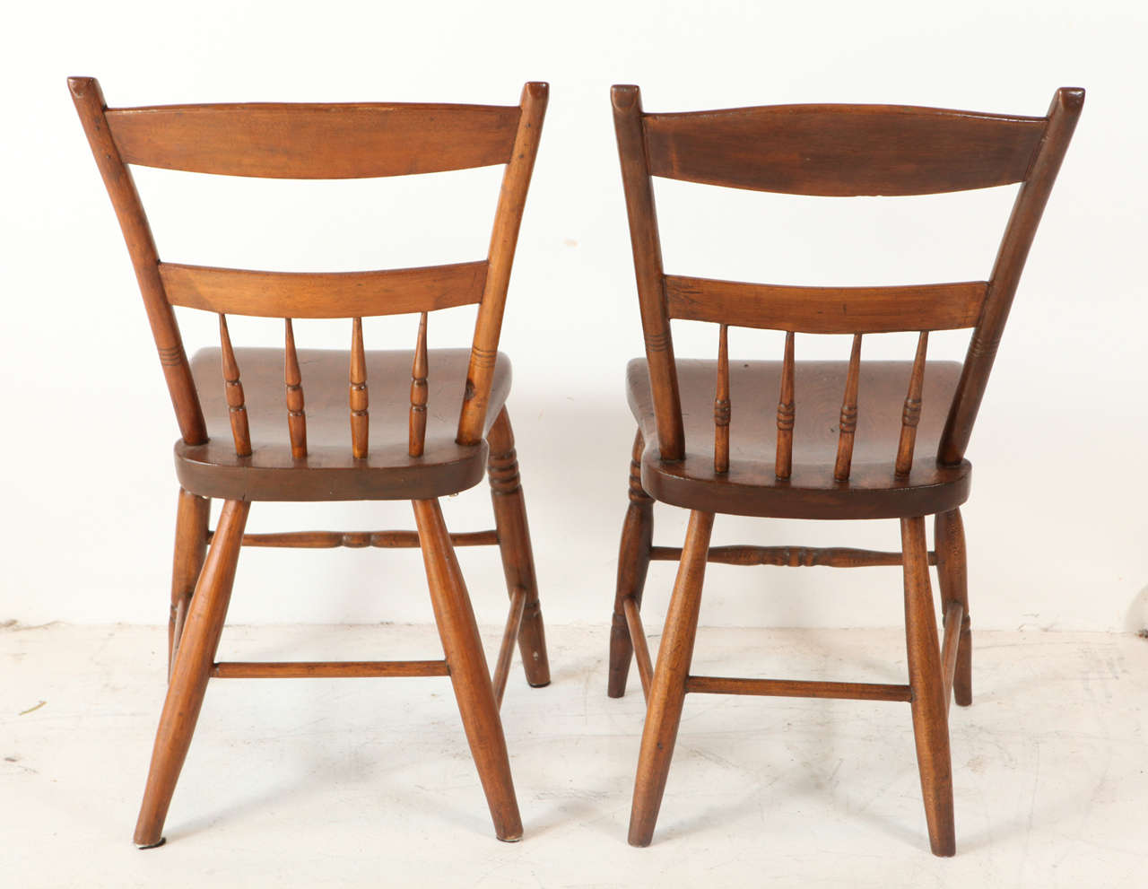 Set of Four 19th Century American Pine Side Chairs 3