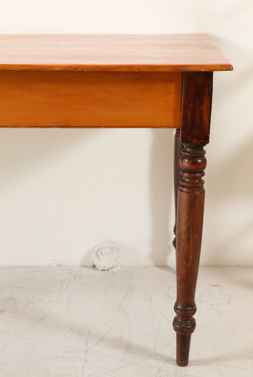 Vintage TwoTone Pine Farm Table at 1stdibs