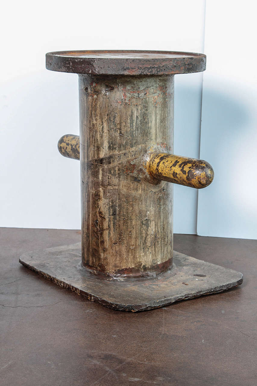 C.1930 Cast Iron Ship's Bollard as End Table