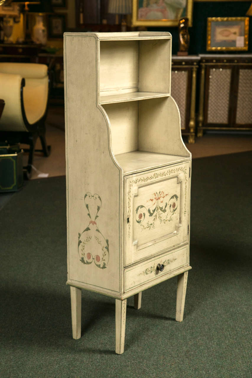 19th Century French Painted Small Cabinet For Sale